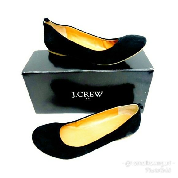 J. Crew Shoes - J.Crew Anya Black Suede Ballet Flats 8 NIB/NWT